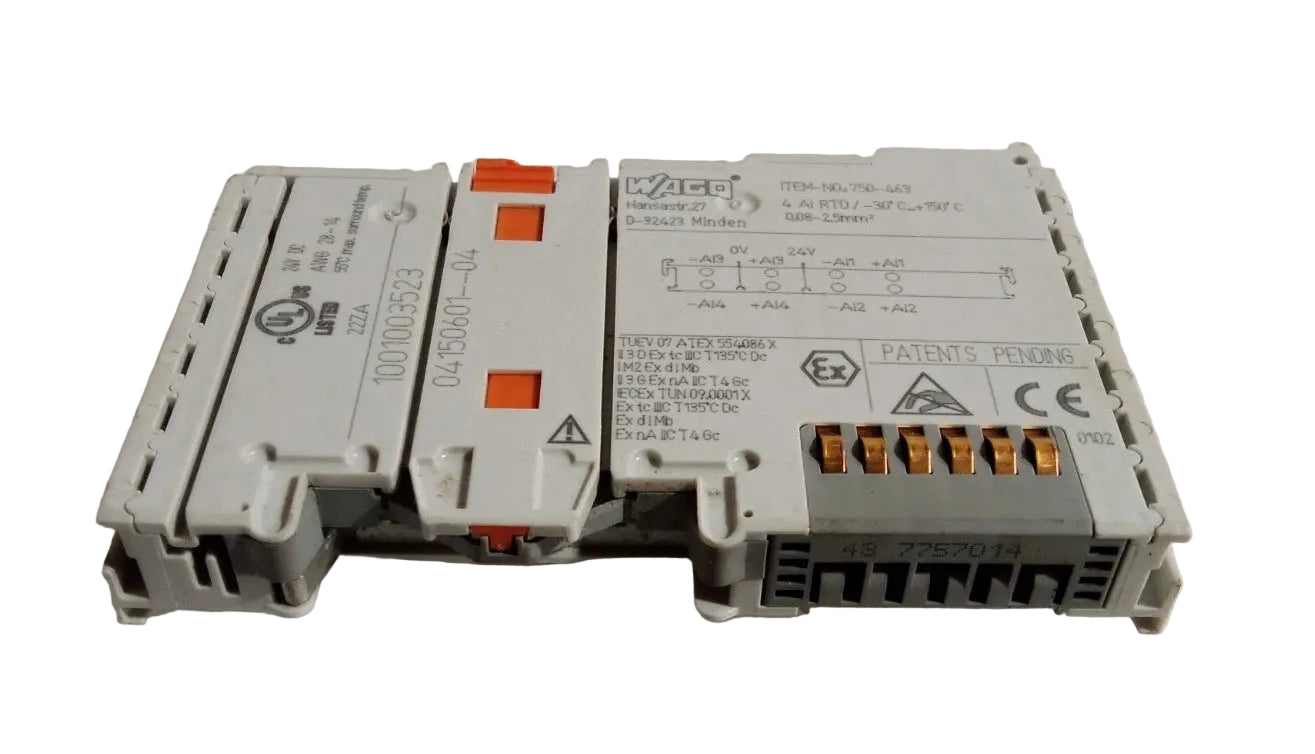 750-463 | WAGO 4-Channel RTD Analog Input Module for Pt1000 Sensors