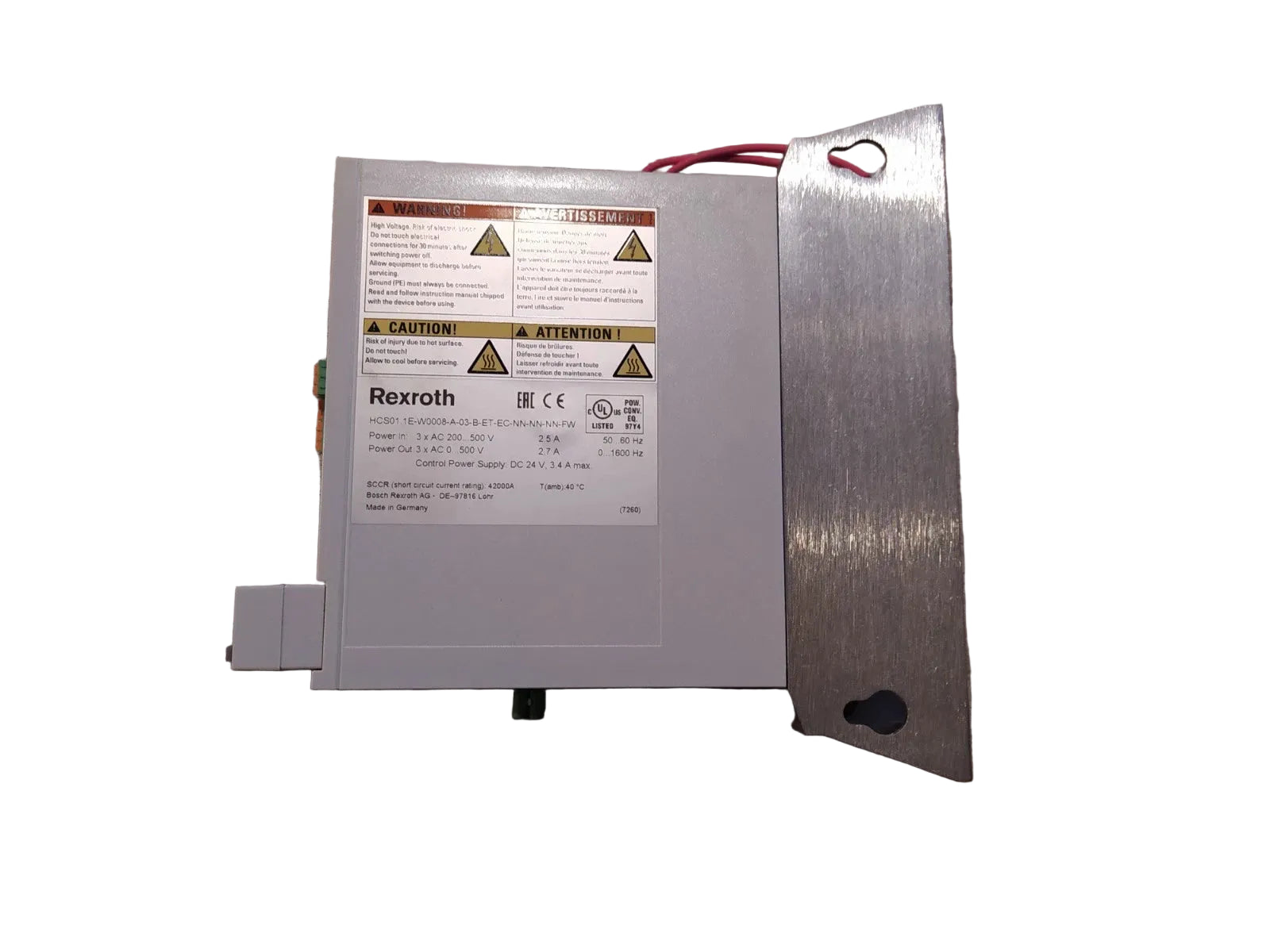 HCS01.1E-W0008-A-03-B-ET-EC-NN-NN-NN-FW | Bosch Rexroth IndraDrive CS 0.75 kW Servo Drive