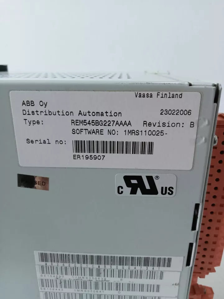ABB REM545BG227AAAA REM 545 Machine Protection Control Terminal