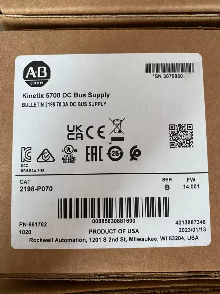 2198-P070 | Allen-Bradley Kinetix 5700 DC Bus Power Supply 480VAC 3-Ph, 25A