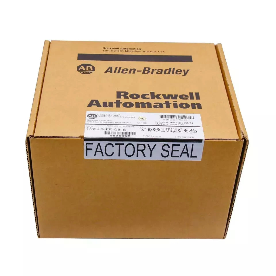 1769-L24ER-QB1B | Allen-Bradley CompactLogix 5370 Ethernet Controller 1768/1769, 2-EtherNet/IP, DLR, 0.75MB, USB