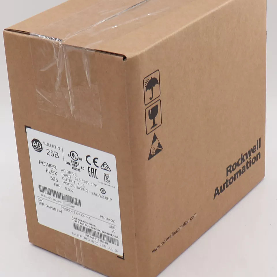 25B-D4P0N114 | Allen-Bradley PowerFlex 525 AC Drive 480V, 3-Ph, 1.5kW, 2HP