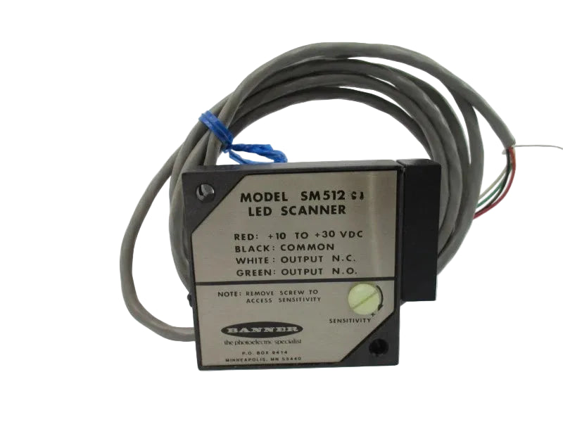 SM512C1 | Banner Engineering Photoelectric DC Sensor, Visible Red