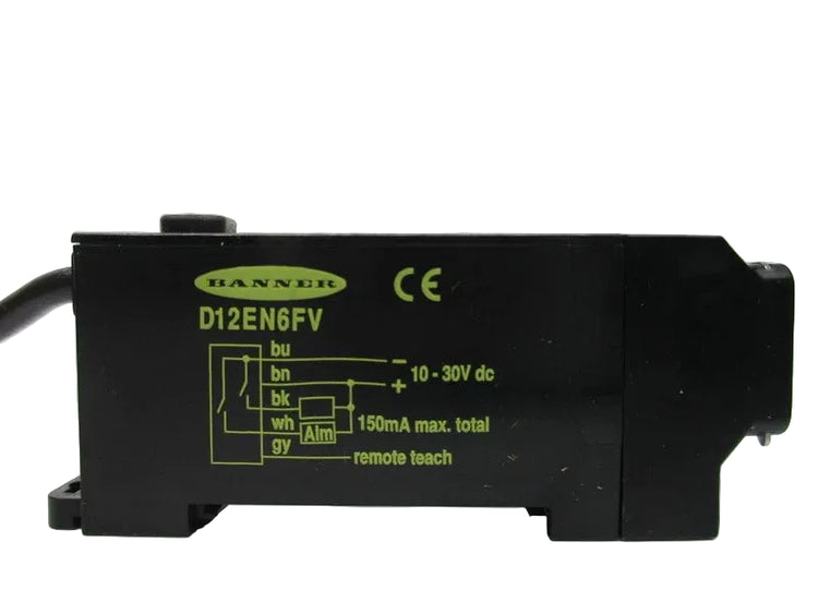 D12EN6FV | Banner Engineering D12 EXPERT Glass Fiber Optic Amplifier