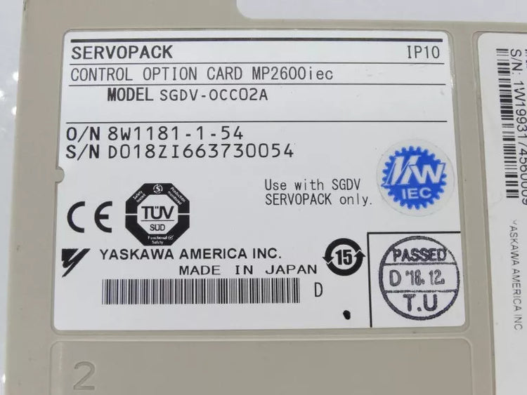 SGDV-OCC02A | Yaskawa Servopack Servo Driver