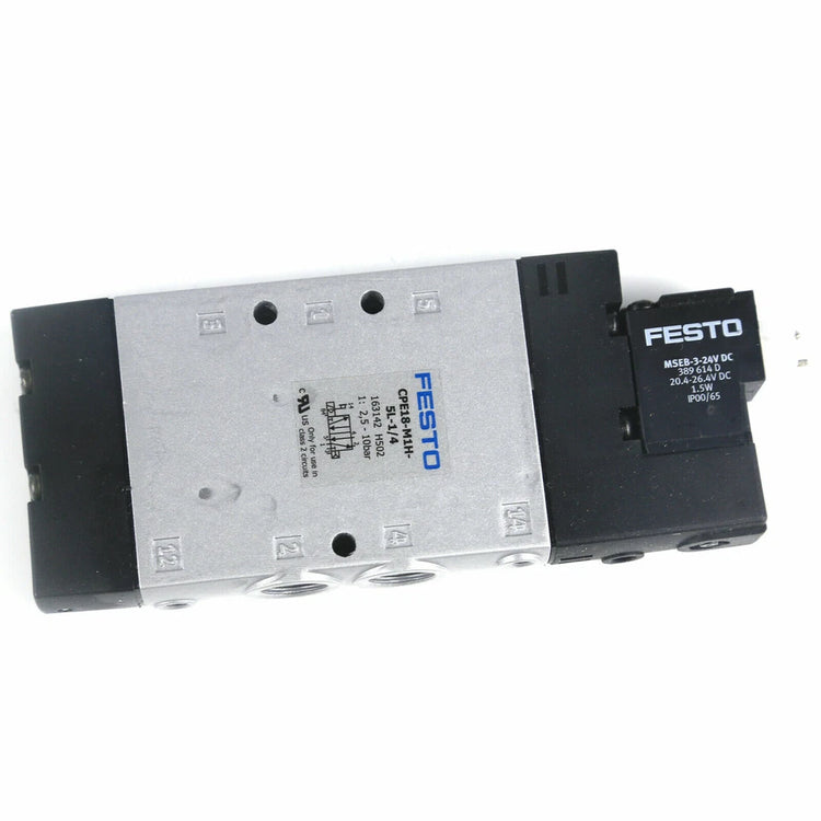 FESTO CPE18-M1H-5L-1/4 3/2-Way 24VDC Solenoid Valve G1/4 Monostable Pneumatic
