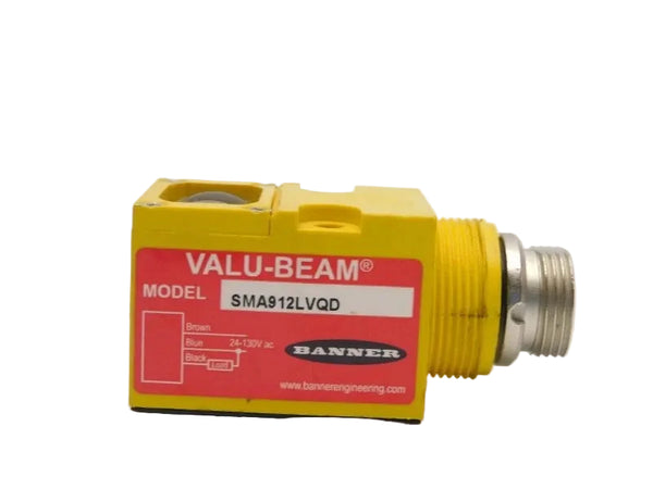 SMA912LVQD | Banner Engineering Retroreflective Photoelectric Sensor 9 m AC