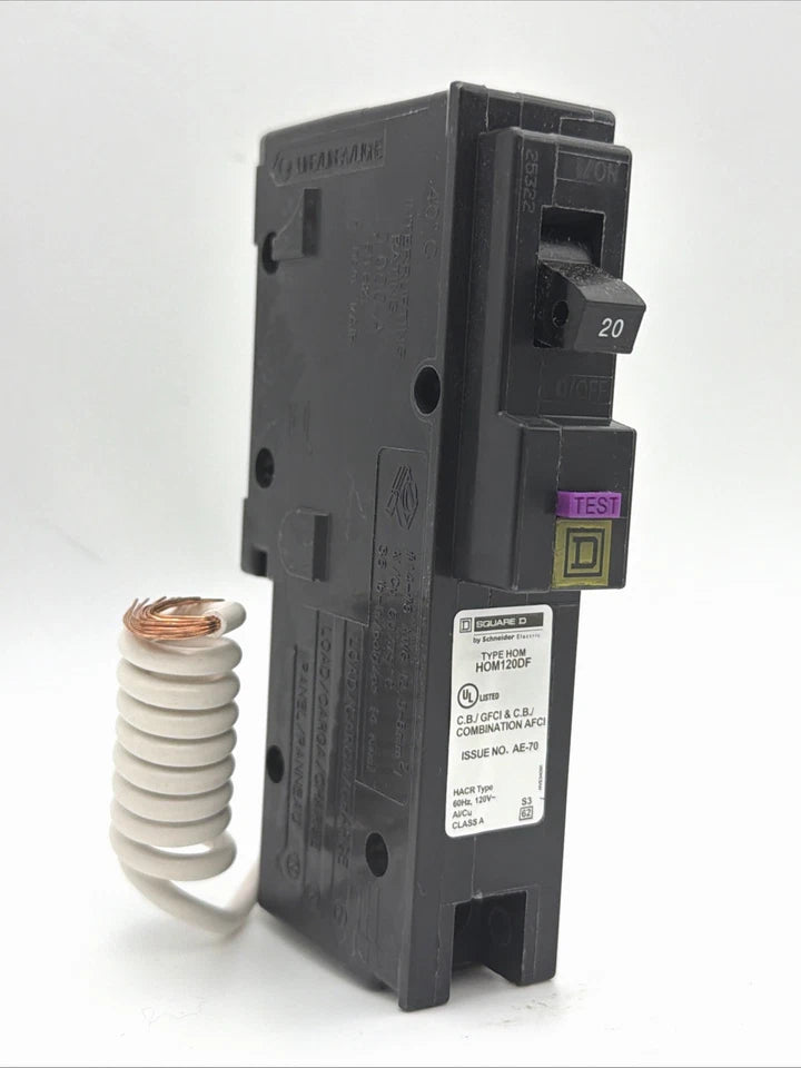 HOM120DF | Schneider Electric Homeline 20A 1-Pole Dual Function AFCI/GFCI Circuit Breaker 120V