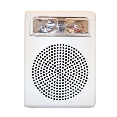 Wheelock 110093 High-Fidelity Fire Alarm Speaker Strobe Wall White