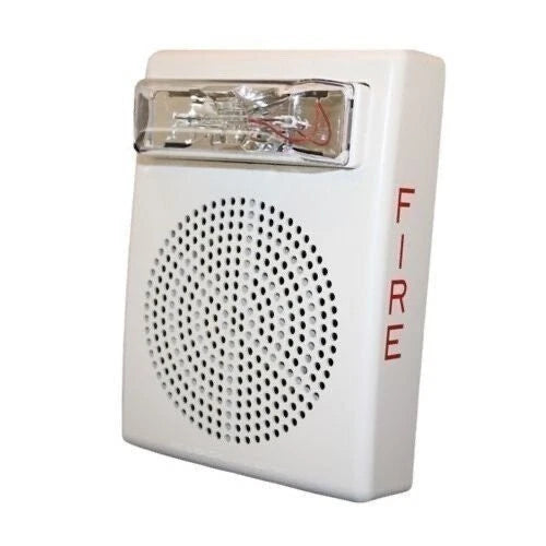 Wheelock 110093 High-Fidelity Fire Alarm Speaker Strobe Wall White