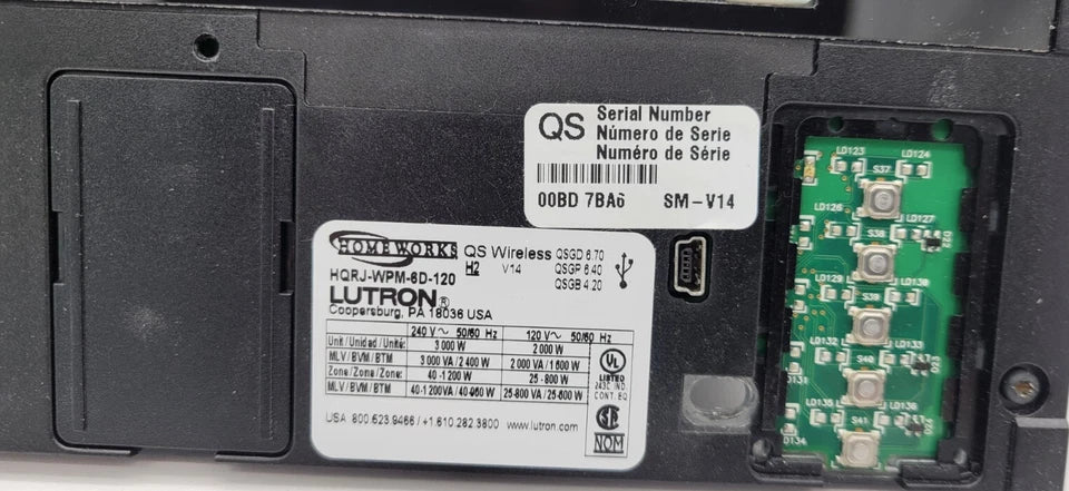 HQRJ-WPM-6D-120 | Lutron HomeWorks QS Wireless Wallbox Power Module