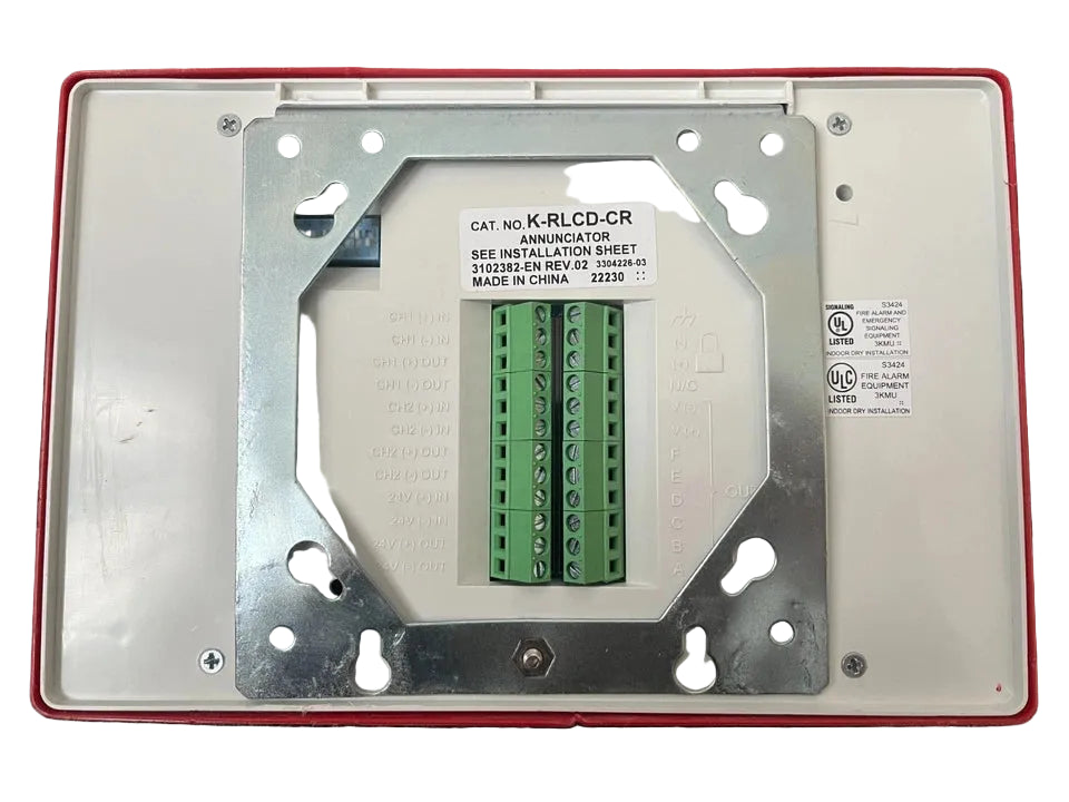 K-RLCD-CR | Kidde R-Series LCD Annunciator with 4x20 Backlit Display