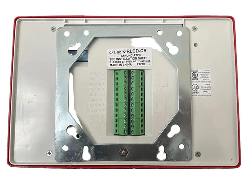 K-RLCD-CR | Kidde R-Series LCD Annunciator with 4x20 Backlit Display