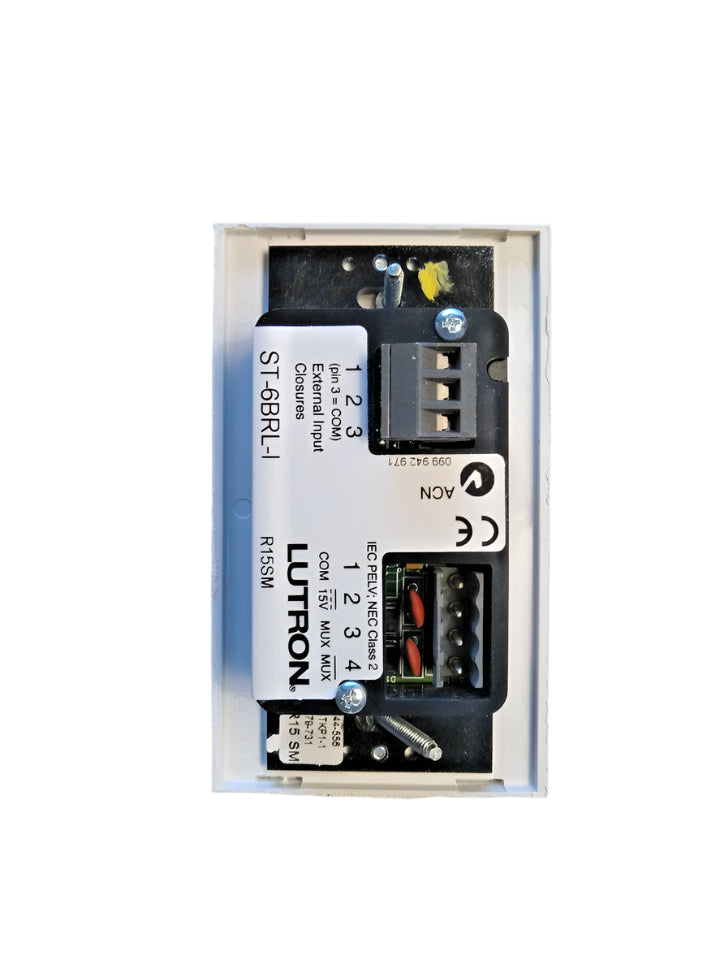 ST-5BRL-NI | Lutron HomeWorks 5-Button Keypad with LED Bar, Black Faceplate