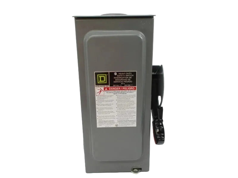 H222NRB | Square D 60A 2-Pole Heavy Duty NEMA 3R Fusible Safety Switch