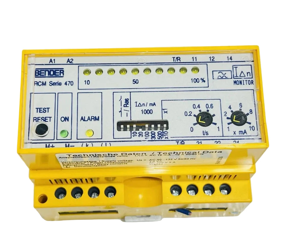 Bender RCMA475LY Residual Current Monitor 230VAC 30–500mA 18mm Sensor