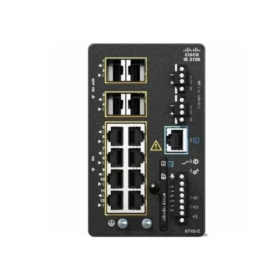 Cisco IE-3100-8T4S-E Catalyst IE3100 Rugged Managed Industrial Ethernet Switch with 8 RJ45 and 4 SFP Ports