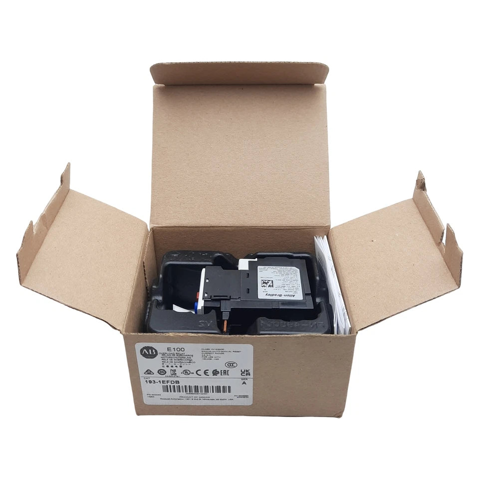 193-1EFDB | Allen-Bradley E100 Electronic Overload Relay, 3.2–16A, 3-Pole, Manual/Auto Reset
