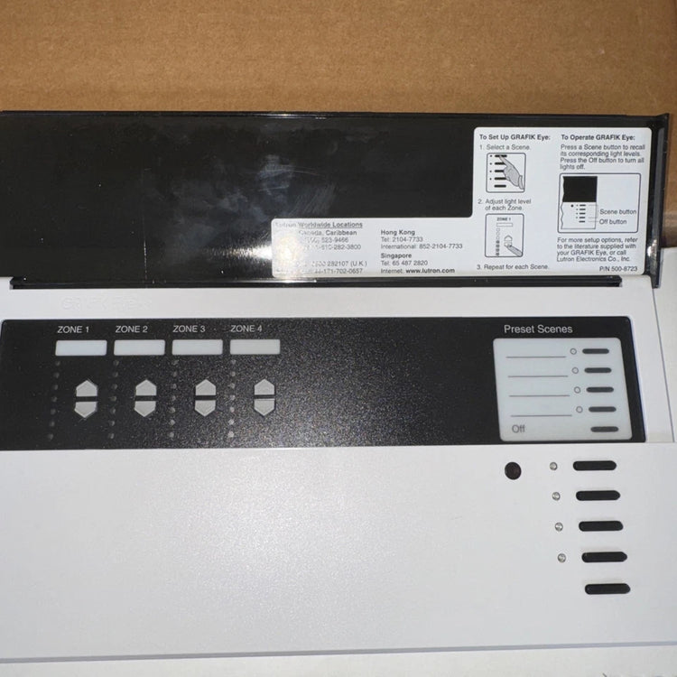 GRX-2404-T-WH | Lutron GRAFIK Eye 2400 Series 4-Zone Dimming Control Unit, White, 120V