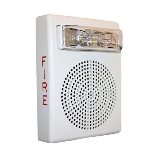 Wheelock 110093 High-Fidelity Fire Alarm Speaker Strobe Wall White
