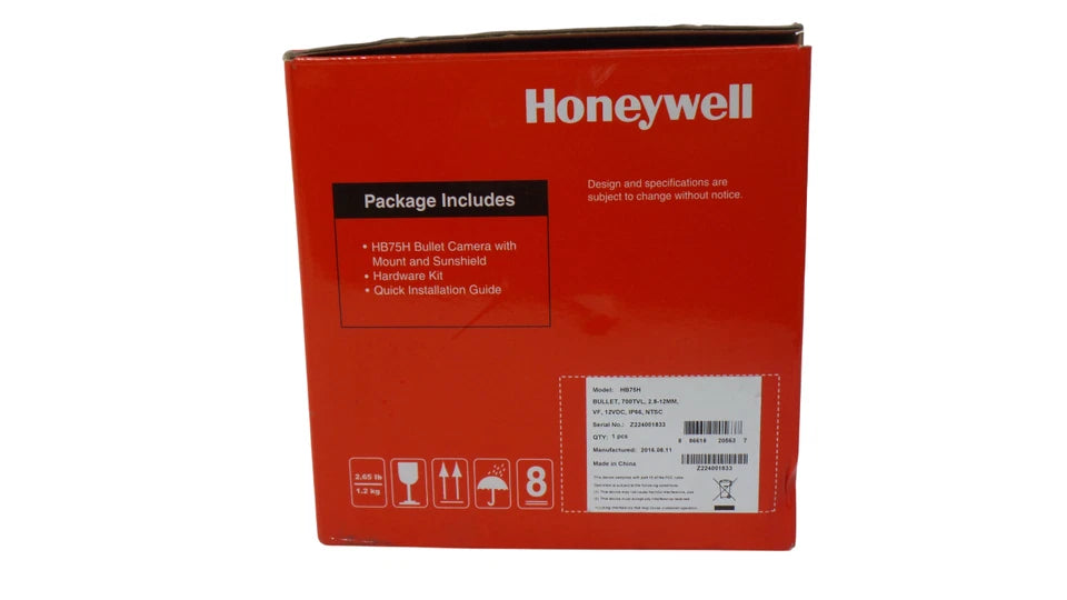 HB75 | Honeywell IR day/night bullet camera with 600 TVL CCD imaging