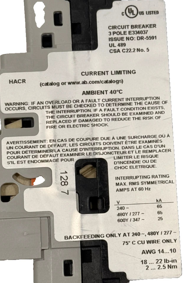 140U-D6D3-C30 | Allen-Bradley Molded Case Circuit Breakers