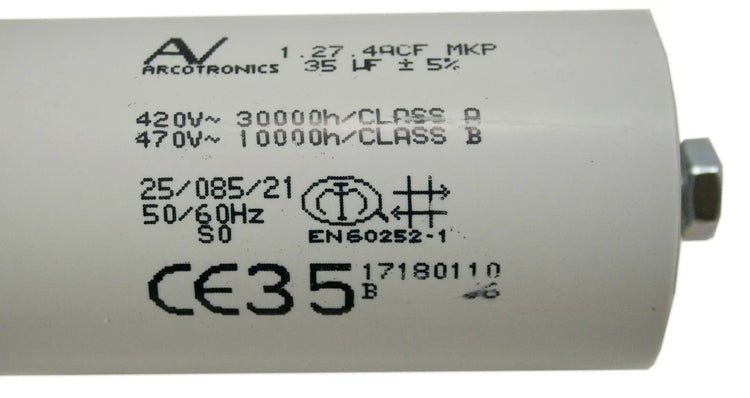 EN60252-1 | Ducati Energia ARCOTRONICS 1.27.4ACF MKP 35uF 420V 470V Capacitor Ceramic