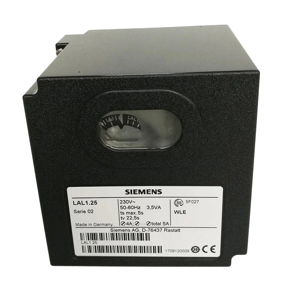 Siemens LAL1.25 Universal 230V Oil Burner Control with QRB/QRC1 Flame Detection
