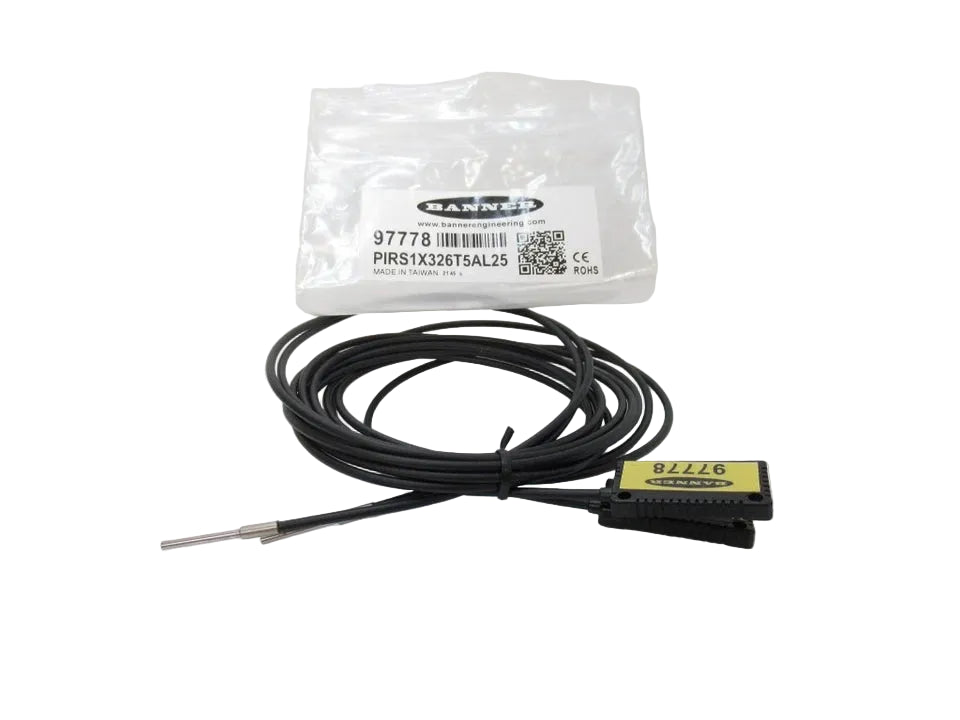 PIRS1X326T5AL25 | Banner Plastic Fiber Opposed Array, 2 m, T5