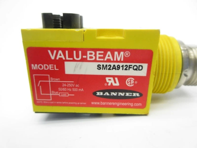 SM2A912FQD | Banner Engineering VALU-BEAM Fiber Optic Photoelectric Sensor