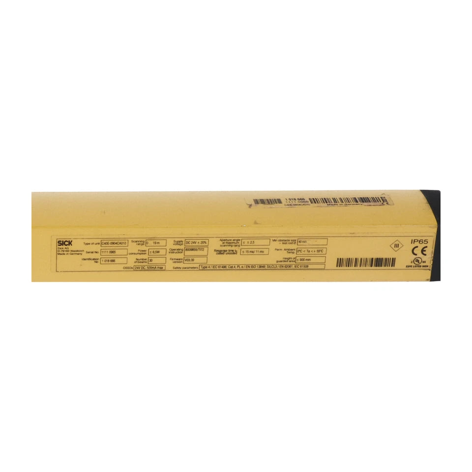 C40E-0904CA010 | SICK C4000 Type 4 Safety Light Curtain Receiver 900 Mm 40 Mm Resolution