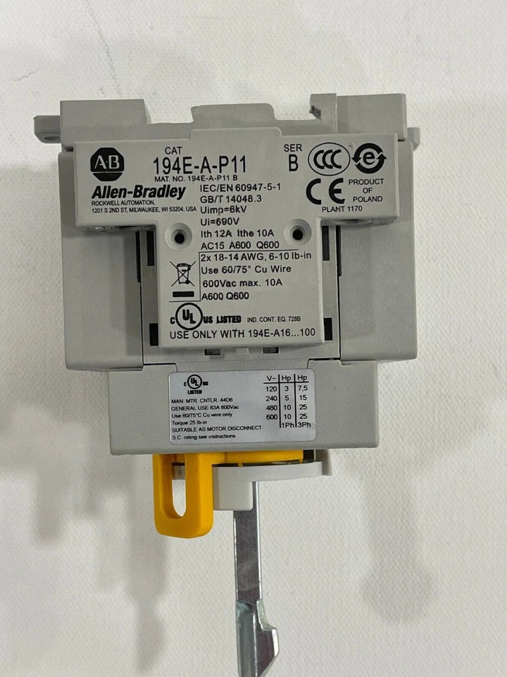 194E-A-P11 | Allen-Bradley Auxiliary Contact Block