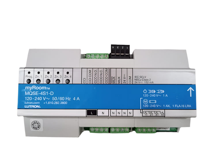 MQSE-4S1-D | Lutron HomeWorks QS 4-Output Switching Module, 120–240 V, Panel-Mount