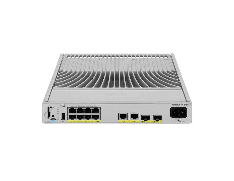 Cisco C9200CX-8P-2X2G-E Catalyst 9200CX Compact 8-Port PoE+ Managed Switch with 10G Uplinks