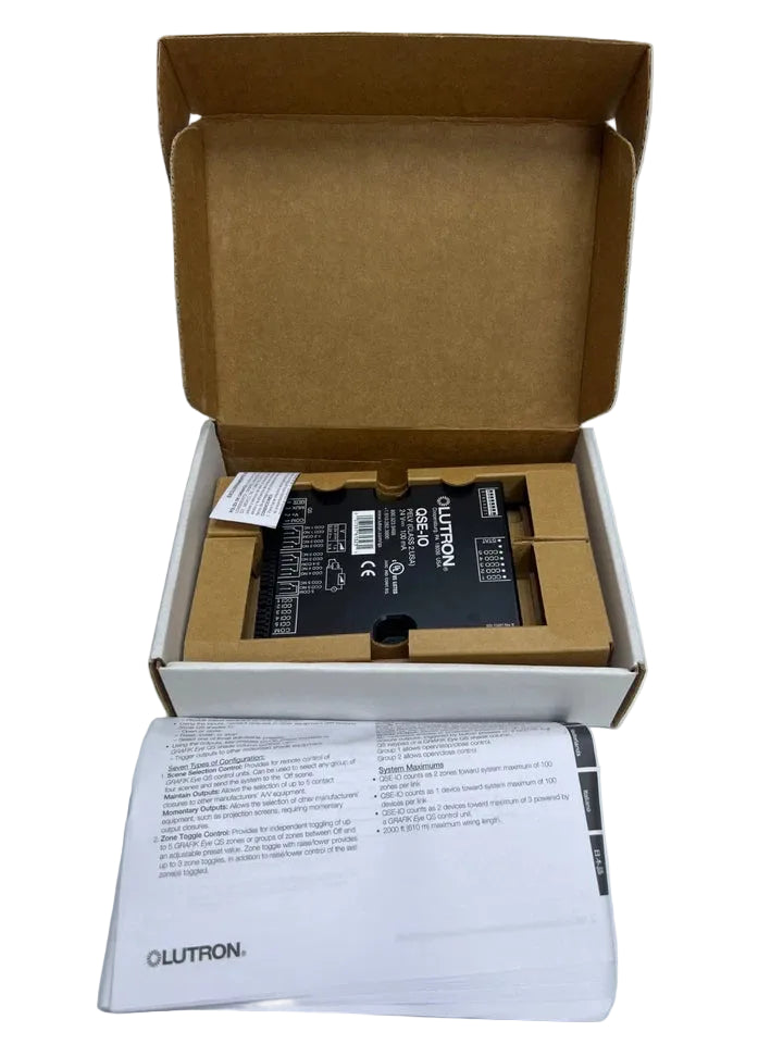 QSE-IO | Lutron QS 5-Input/5-Output Contact Closure Interface 24–36VDC