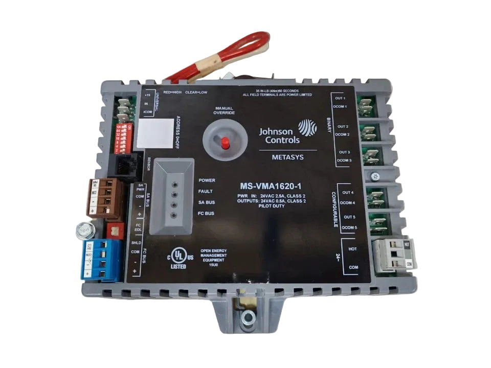 Johnson Controls MS-VMA1620-1 Integrated Programmable VAV Controller Sensor 24 VAC