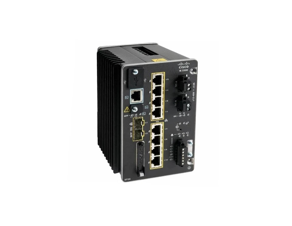Cisco IE-3300-8T2X-E Catalyst IE3300 Rugged Managed Industrial Switch with 8 RJ45 and 2 SFP+ Ports