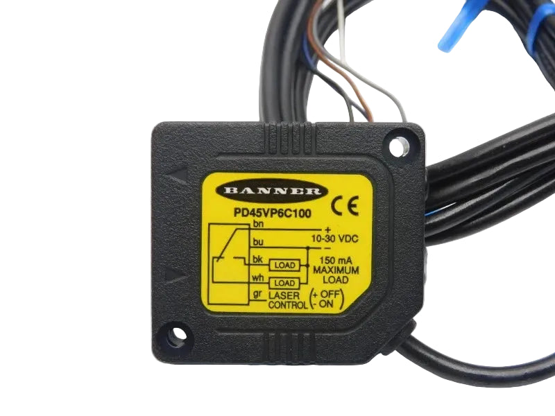 PD45VP6C100 | Banner Engineering PicoDot 102 mm Convergent Laser PNP Sensor