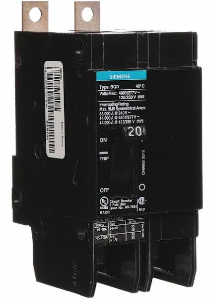 BQD220 | Siemens 2 Pole Circuit Breaker