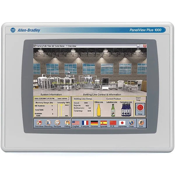 2711PC-T10C4D8 | Allen-Bradley PanelView Plus Compact 1000 Terminal, 512MB DC