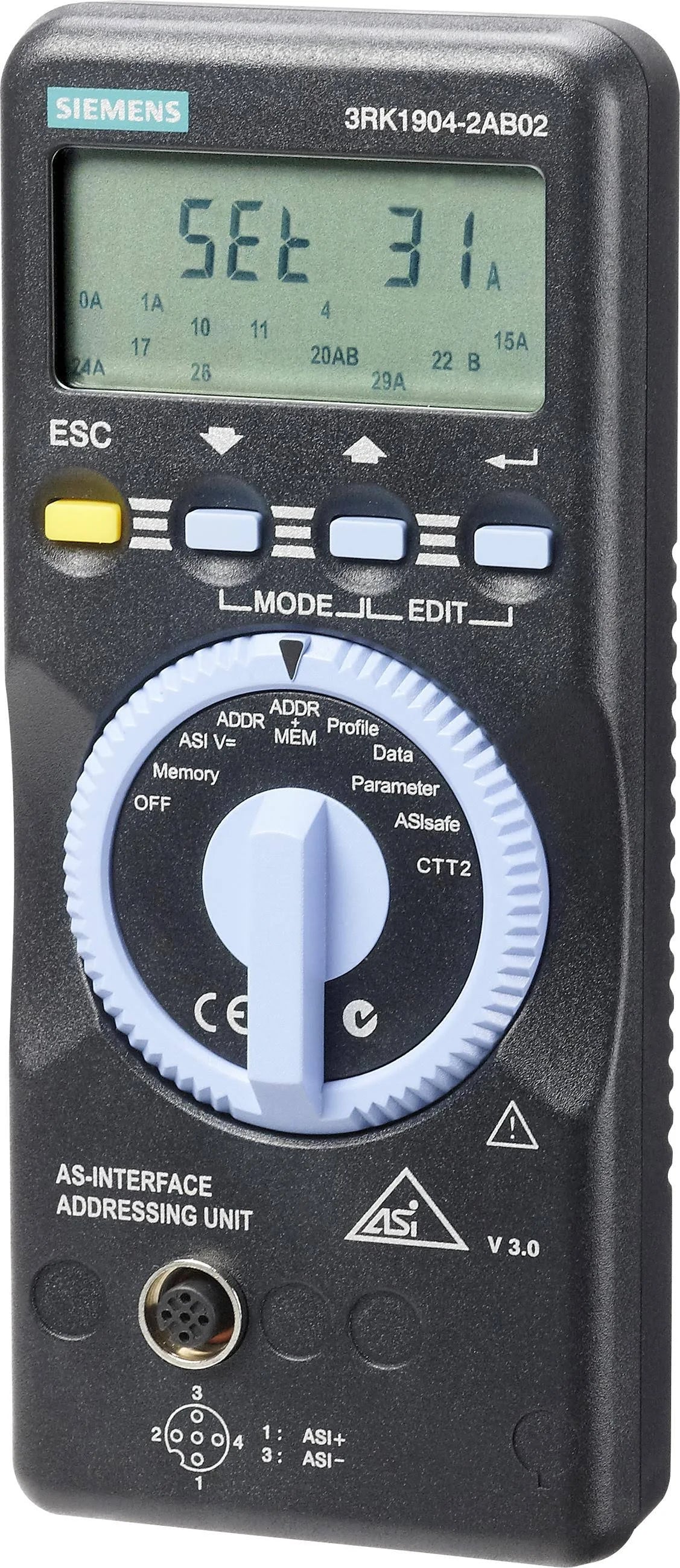 3RK1904-2AB02 | Siemens AS-Interface Addressing and Diagnosis Device