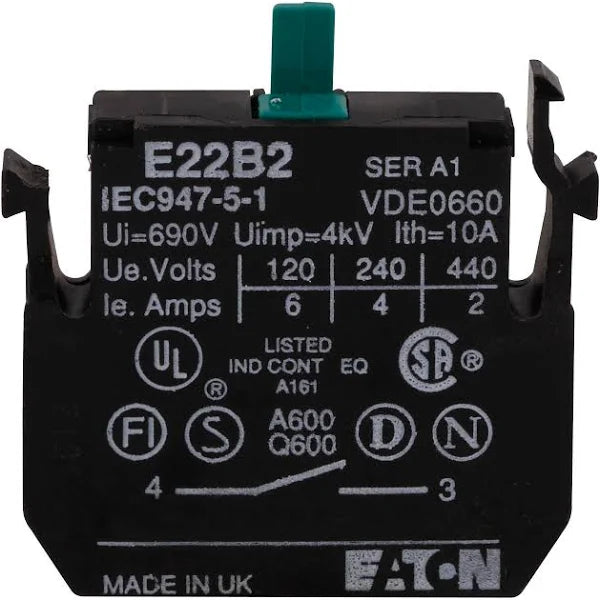 E22B2 | Eaton Pushbutton Contact Block