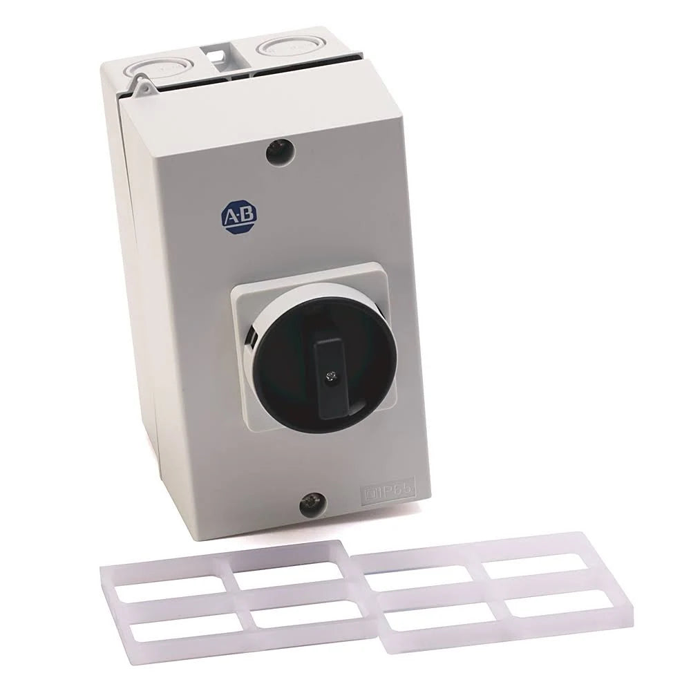 198E-AYTJ2 | Allen-Bradley Non-Metallic Enclosure with Red/Yellow Handle