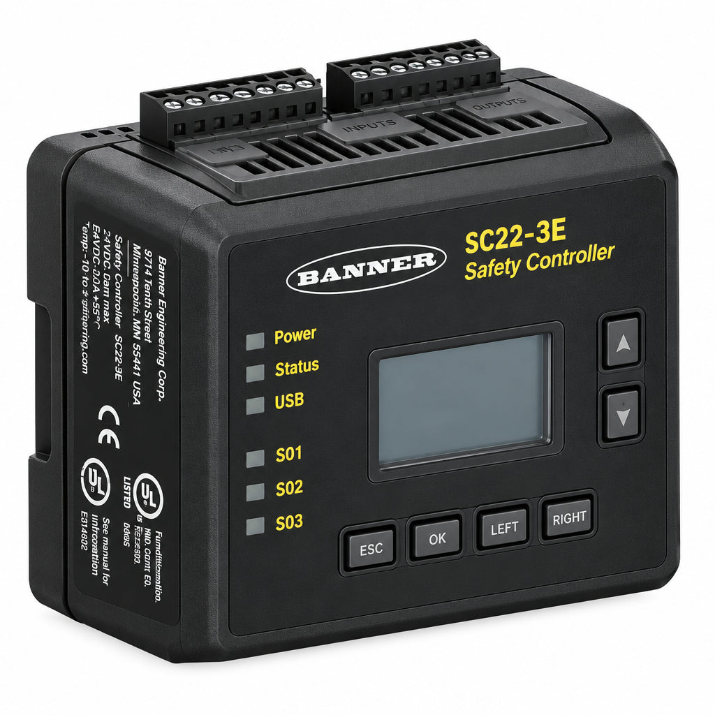 Banner Engineering SC22-3E Ethernet Safety Controller 22-Input
