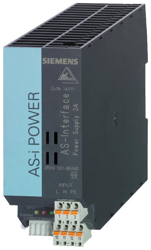 3RX9501-0BA00 | Siemens AS-Interface 3 A 30 V DC Power Supply, 120/230 V AC Input, IP20