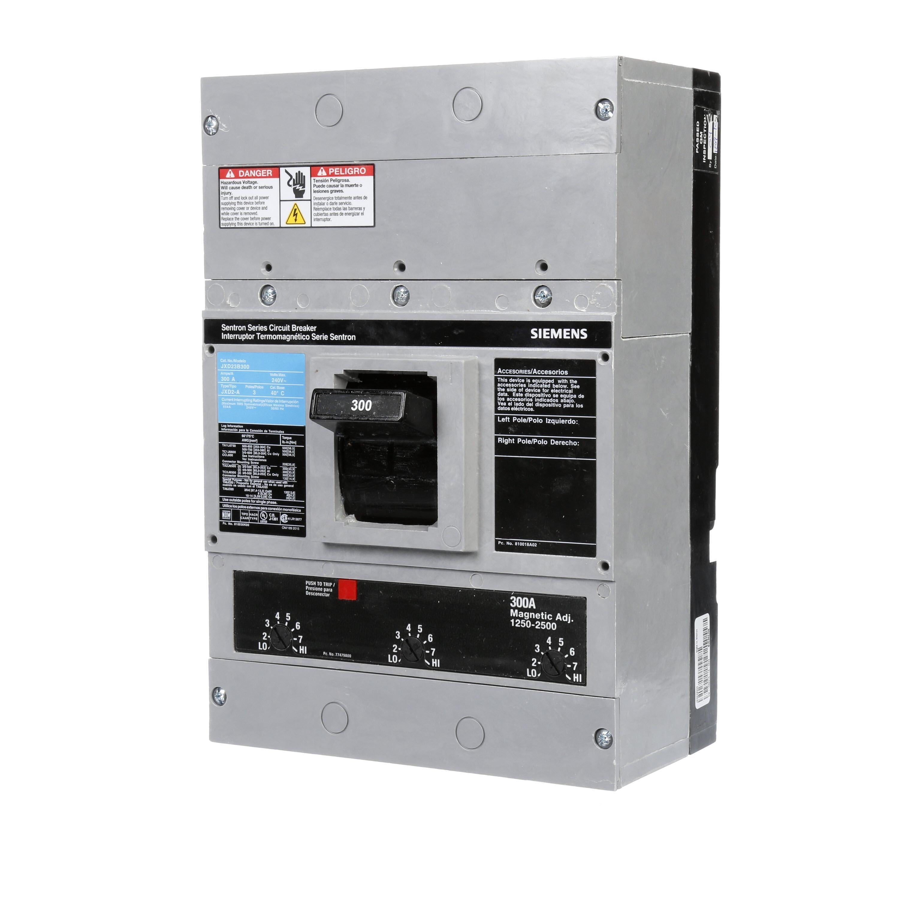 Siemens JXD23B300 SENTRON JXD2 Molded Case Circuit Breaker