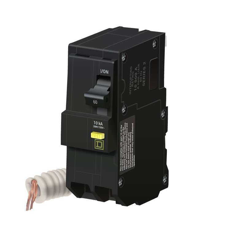 QO260GFI3W | Schneider Electric Square D QO 60A 2-Pole GFCI Circuit Breaker 240V